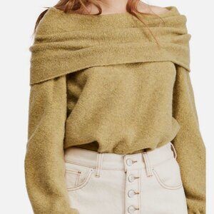 FREE PEOPLE Women's Echo Beach Knit Pullover Cowl Neck Sweater Top S NWT $128